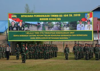 Wujudkan Kebersamaan dan Kemanunggalan TNI dan Masyarakat melalui TMMD ke 104 tahun 2019 di wilayah Kodam I/BB