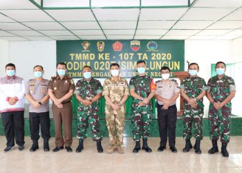 Bupati JR Saragih dan Dandim 0207/Simalungun Tandatangani Berita Acara TMMD Ke-107 di Koramil 08/Siantar