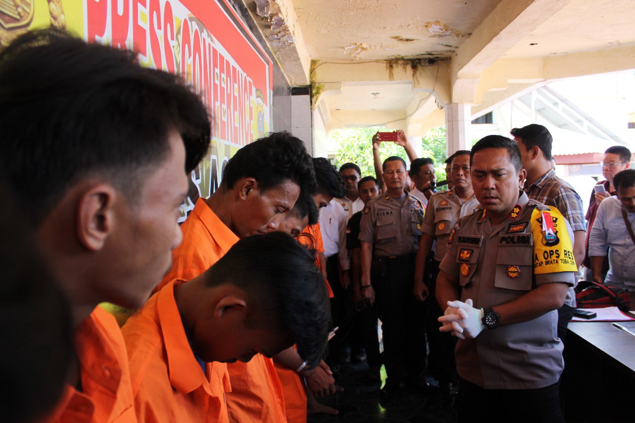 Operasi Sikat Toba 2018, Polres Asahan Ciduk 9 Pelaku Kejahatan Jalanan
