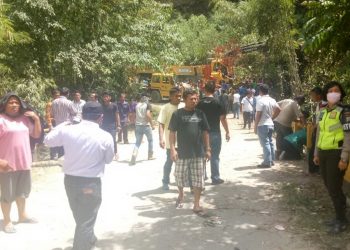 Bus PT Sentosa Bawa Rombongan Keluarga Sitorus dari Helvetia Medan Masuk Jurang di Tobasa