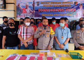 Polres Tanjungbalai Paparkan Pengungkapan Kasus Judi Togel