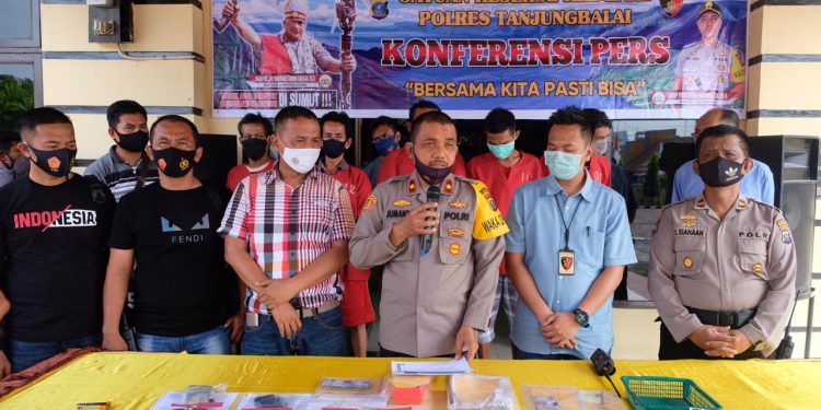 Polres Tanjungbalai Paparkan Pengungkapan Kasus Judi Togel