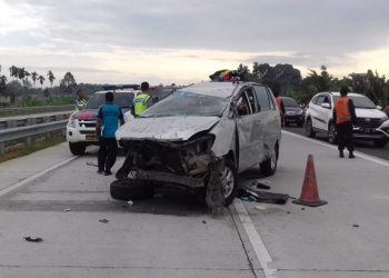 Mobil Rombongan Keluarga Laka Maut di Jalan Tol Tanjung Morawa. Delfina Siahaan Tewas di TKP