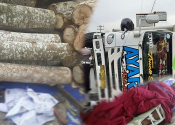 Supir Truk Kayu Tewas Tertimpa Muatannya Saat Ganti Ban