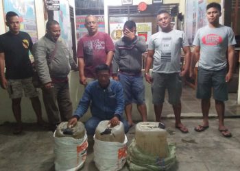 Polsek Lolowau Polres Nias Selatan Gagalkan Peredaran 105 Liter Tuak Suling