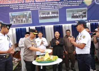 Atraksi Beladiri Satpam STTC Meriahkan Perayaan HUT Satpam di Polres Siantar
