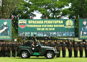 Pangdam I/BB Tutup Pendidikan Bintara Tahap I TA 2018 di Makorindam Siantar