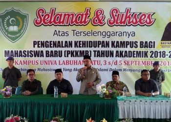 Plt Bupati Janjikan Beasiswa saat Buka Acara Ospek di Kampus Univa Labuhan Batu