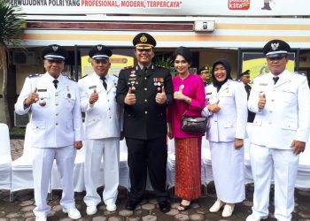 HUT Bhayangkara 72, Polsek Medan Baru Gelar Upacara Bersama Camat dan Lurah