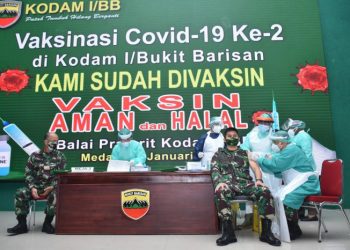 Kodam I/BB Kembali Gelar Vaksinasi Covid-19 Tahap II