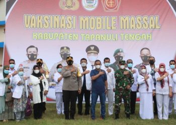 Vaksinasi Mobile Massal Covid-19 Diluncurkan di Tapteng