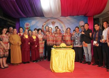 Peresmian Vihara Vajra Bumi Simalungun Ditandai Pemotongan Tumpeng oleh Wakil Walikota dan Kapolres Siantar