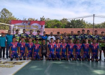 Kapolres Siantar Buka Turnamen Bola Volly Piala Kapolda Sumut di Lapangan Brimob