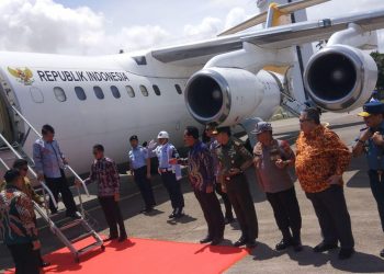 Pangdam I/BB Mayjen TNI M.S. Fadilah Sambut Wapres di Bandara Hang Nadim