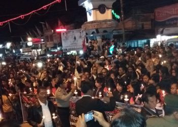 Warga Tarutung Gelar Doa Bersama Untuk Korban Gempa dan Tsunami Palu