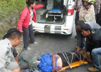 Mini Bus Terjun ke Jurang Tele, Danau Toba. Seorang Penumpang Boru Silalahi Tewas