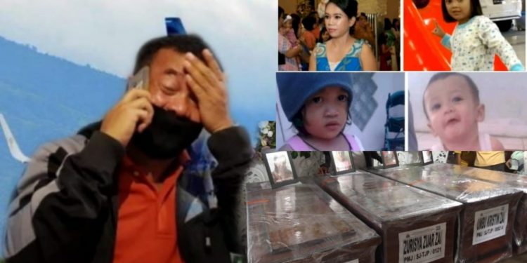 Jenazah Istri dan 3 Anak Yaman Zai, Korban Kecelakaan Pesawat Sriwijaya Air SJ 182 Tiba di Nias Jenazah Istri dan 3 Anak Yaman Zai, Korban Kecelakaan Pesawat Sriwijaya Air SJ 182 Tiba di Nias