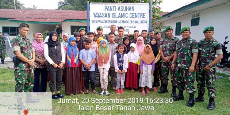 Yonif 122 Tombak Sakti Sambangi Panti Asuhan Islamic Center