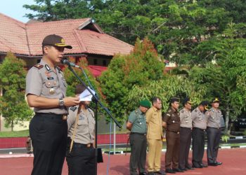 Kapolres Nias Pimpin Upacara Penandatanganan Pakta Integritas WBK dan WBBM
