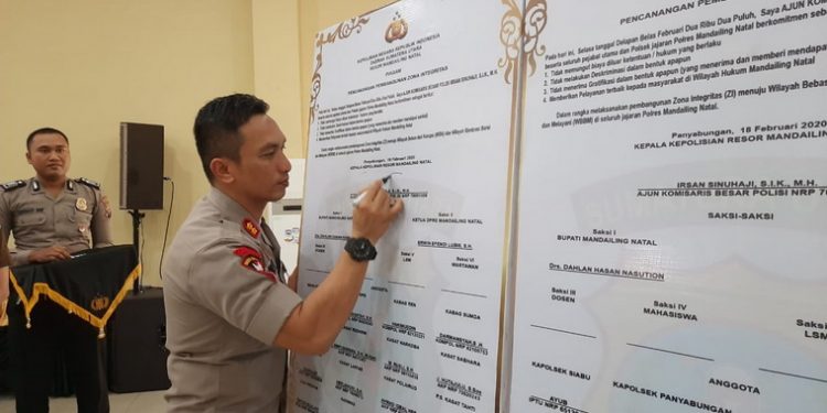 Polres Madina Gelar Pencanangan Zona Integritas Menuju WBK dan WBBM