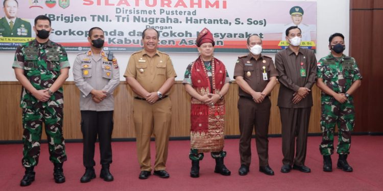 Kapolres Asahan bersama Forkopimda dan Masyarakat Terima Kunjungan Kerja Brigjen TNI Tri Nugraha Hartanta S.Sos