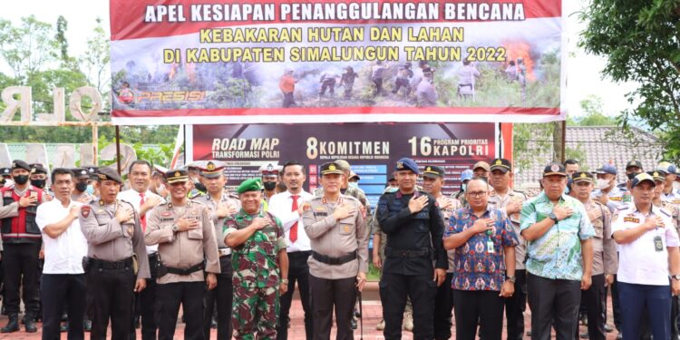 Apel Serentak Penanggulangan Karhutla, Kapolres Simalungun Ajak Masyarakat Dapat Bekerjasama Menjaga Hutan Dan Bijak Membuka Lahan