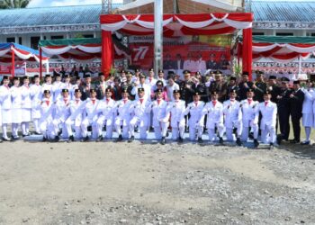 Bupati Simalungun Pimpin Upacara Peringatan HUT Ke 77 Kemerdekaan RI Tahun 2022 di Simalungun