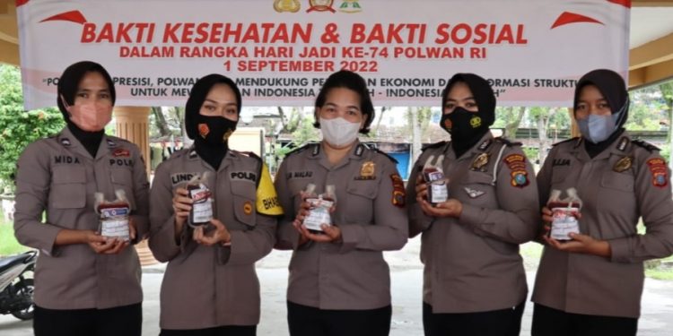 Jelang Hari Polwan Ke-74, Polres Asahan Laksanakan Bakti Kesehatan dan Bakti Sosial
