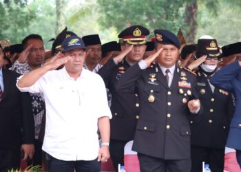 Kapolres Simalungun Dampingi Dansat Brimob Polda Sumut Ikuti Upacara HKP Di Tugu Sudjono