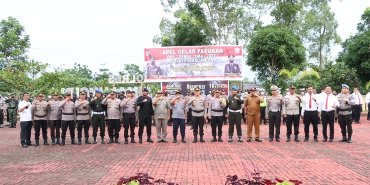 Kapolres Simalungun Pimpin Apel Gelar Pasukan Operasi Zebra Toba 2022