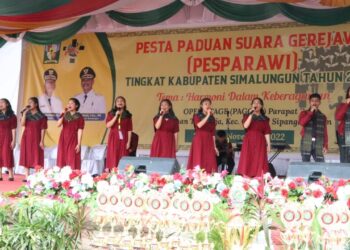 32 Kecamatan Berlomba di Pesparawi Kabupaten Simalungun 2022