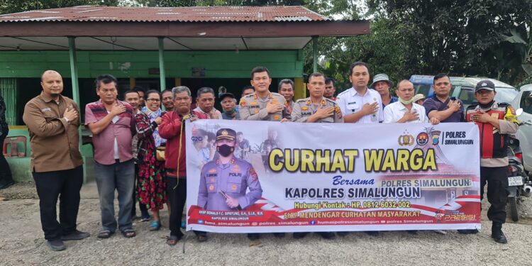 Jelang Nataru Kapolres Simalungun Curhat Bersama Warga di Nagori Sipangan Bolon