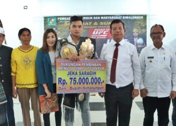 Berprestasi di Ajang Internasional, Jeka Asparido Saragih Disambut Bupati Simalungun bersama Forkopimda