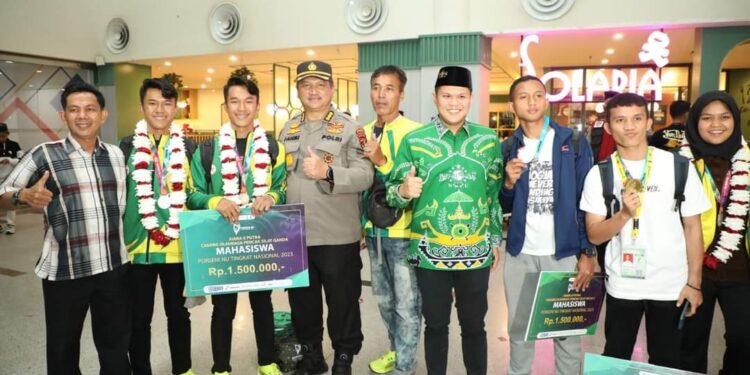 Polda Sumut Sambut Kontingen Porseni PWNU Raih Juara Umum Lima Besar