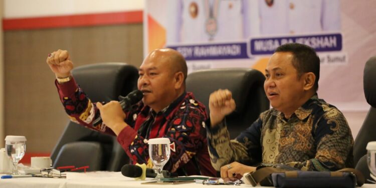 Bupati Taput Sebagai Narasumber Rakor Panitia Rencana Aksi Nasional Hak Asasi Manusia Provsu dan Kabupaten / Kota TA 2023