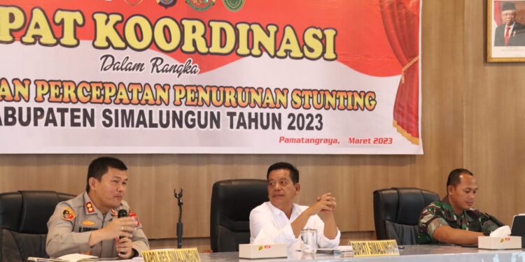 Forkopimda Simalungun Gelar Rakor Penanganan Percepatan Penurunan Stunting di Kabupaten Simalungun Tahun 2023