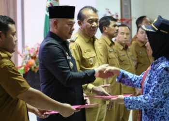 Bupati Taput Serahkan 217 SK Pengangkatan CPNS menjadi PNS Formasi Umum Tahun 2019