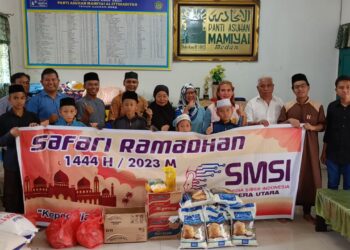 Safari Ramadhan SMSI Sumut, Serahkan Bantuan Bahan Pokok Ke Panti Asuhan Mamiyai