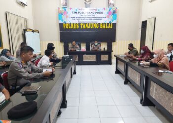 Polres Tanjung Balai terima kunjungan Tim Puslitbang Polri Di Polres Tanjung Balai