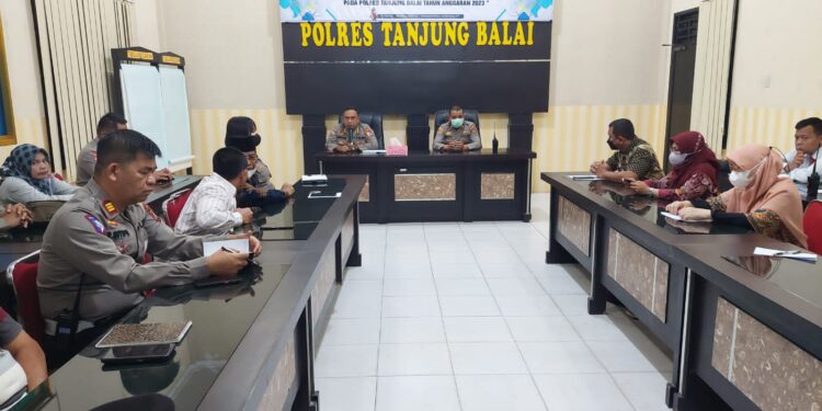 Polres Tanjung Balai terima kunjungan Tim Puslitbang Polri Di Polres Tanjung Balai