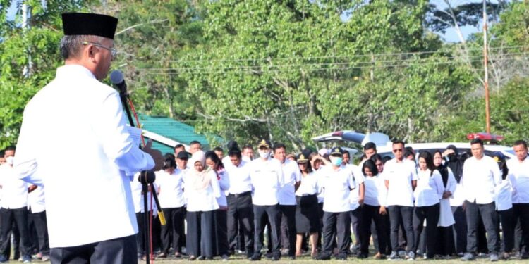 ASN Pemkab Simalungun Laksanakan Apel Gabungan Pasca Libur