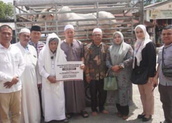 Ketua Umum Partai Gerindra H Prabowo Subianto Serahkan Hewan Kurban ke Besilam serta ke Al-Washliyah dan Masjid Agung