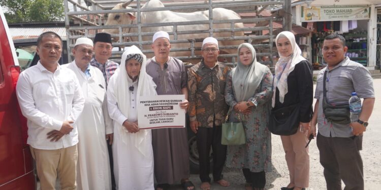 Ketua Umum Partai Gerindra H Prabowo Subianto Serahkan Hewan Kurban ke Besilam serta ke Al-Washliyah dan Masjid Agung