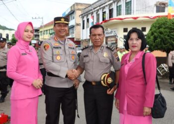Kapolres Padangsidimpuan Pimpin Upacara Kenaikan Pangkat