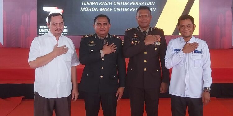Pengurus SMSI Labuhanbatu Raya Hadiri HUT Bhayangkara Ke-77 Tahun 2023