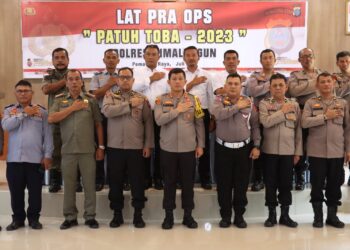 Kapolres Simalungun Pimpin Gelar Pasukan Dan Lat Pra Ops Patuh Toba – 2023