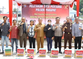 Pengerjaan Pembangunan Mapolsek Parapat Ditandai Peletakan Batu Pertama