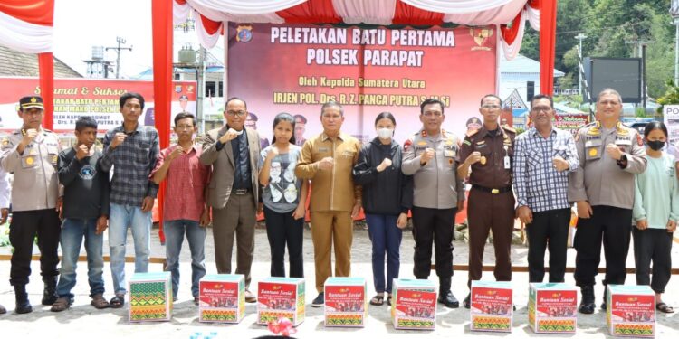 Pengerjaan Pembangunan Mapolsek Parapat Ditandai Peletakan Batu Pertama