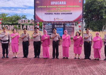 Resbon Gultom Naik Pangkat Kompol di Polres Simalungun