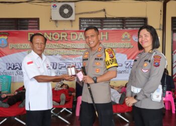 Menyambut HUT Polwan KE -75, Polres Pematang Siantar Sumbang 24 Kantong Darah